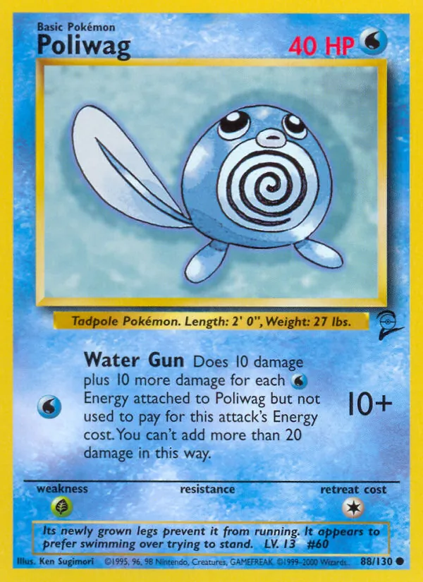 Poliwag #88 – Base Set 2 card