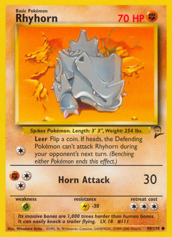 Rhyhorn #90 – Base Set 2 card
