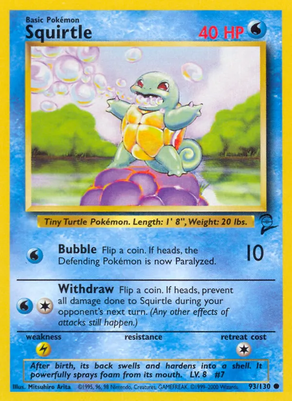 Squirtle #93 – Base Set 2 card