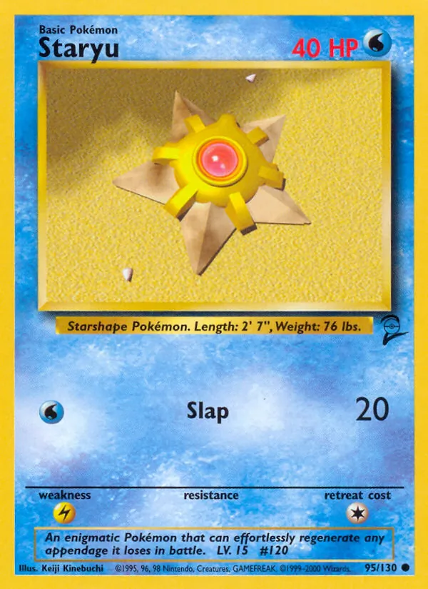 Staryu #95 – Base Set 2 card