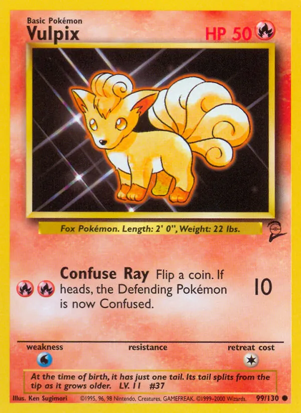 Vulpix #99 – Base Set 2 card
