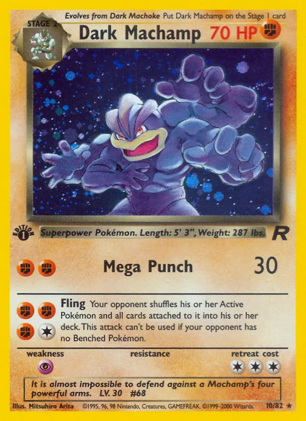 Dark Machamp #10 – Team Rocket card