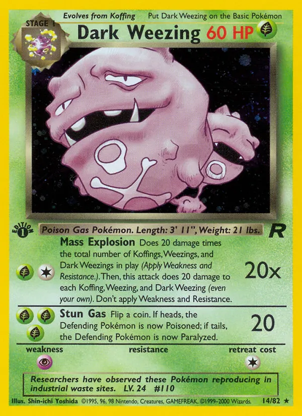 Dark Weezing #14 – Team Rocket card