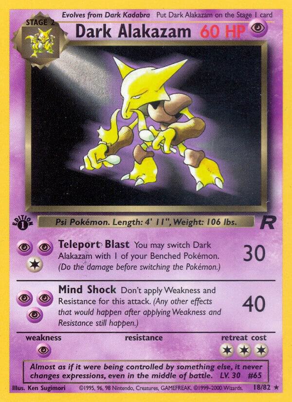 Dark Alakazam #18 – Team Rocket card