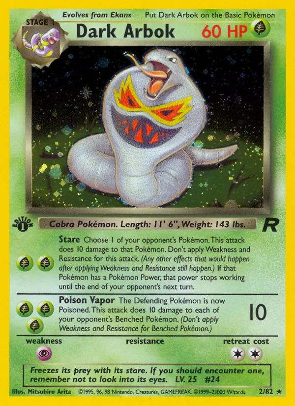Dark Arbok #2 – Team Rocket card