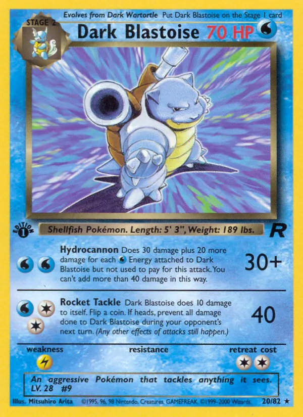 Dark Blastoise #20 – Team Rocket card