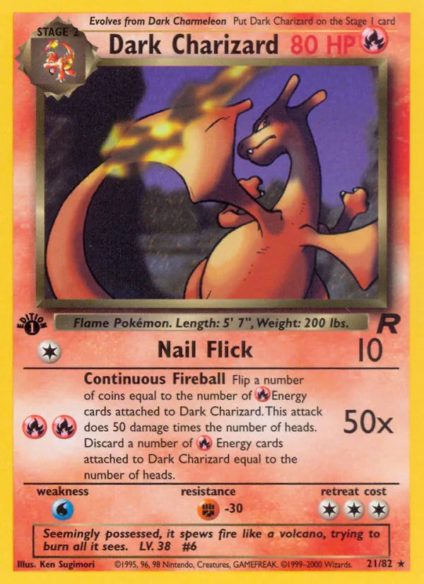 Dark Charizard #21 – Team Rocket card