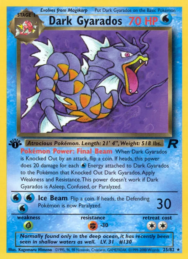 Dark Gyarados #25 – Team Rocket card