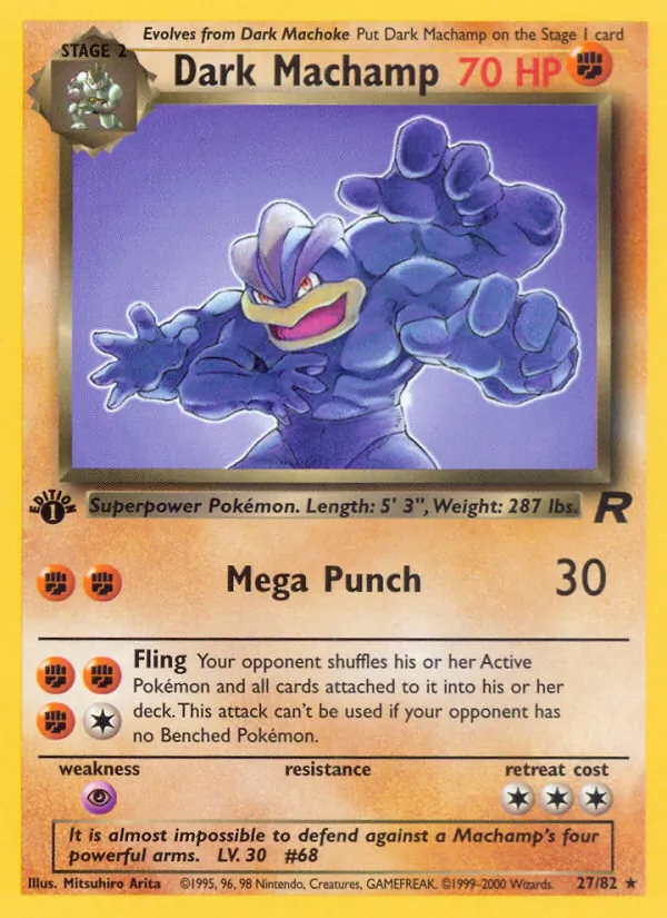 Dark Machamp #27 – Team Rocket card