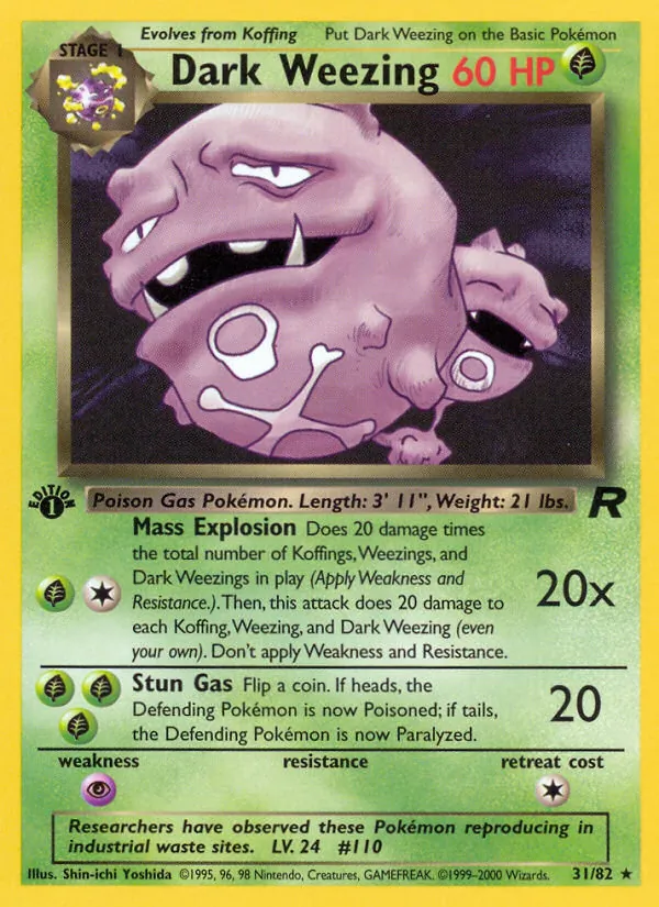 Dark Weezing #31 – Team Rocket card