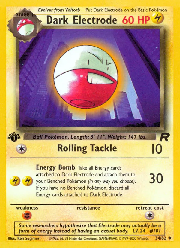 Dark Electrode #34 – Team Rocket card