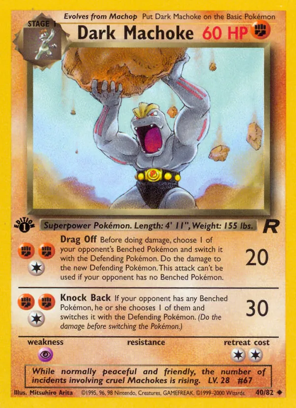 Dark Machoke #40 – Team Rocket card