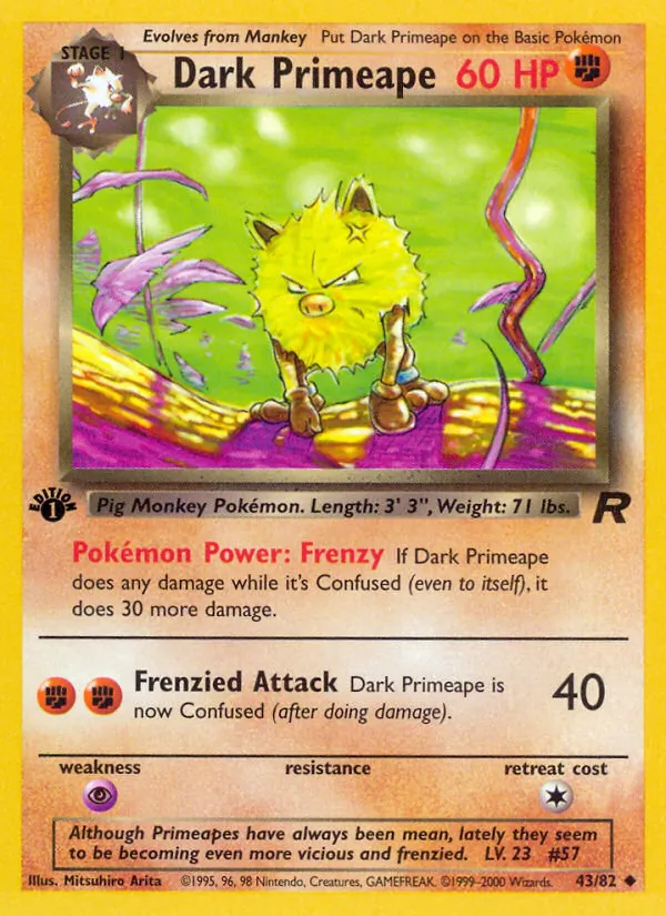 Dark Primeape #43 – Team Rocket card