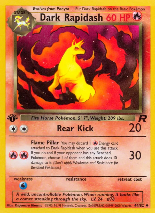 Dark Rapidash #44 – Team Rocket card