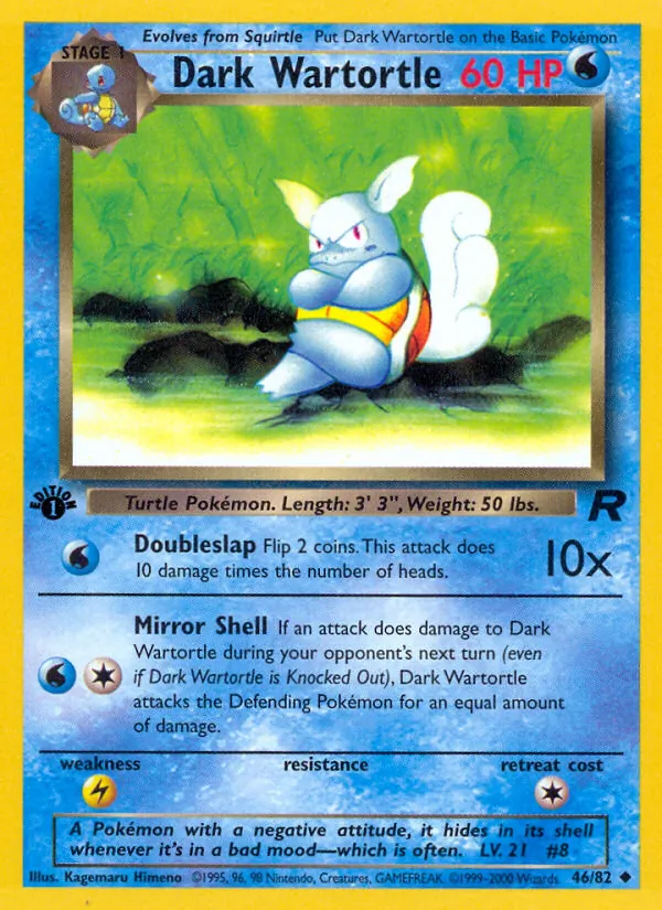 Dark Wartortle #46 – Team Rocket card