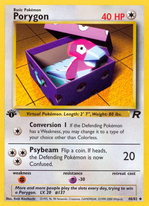 Porygon #48 – Team Rocket card