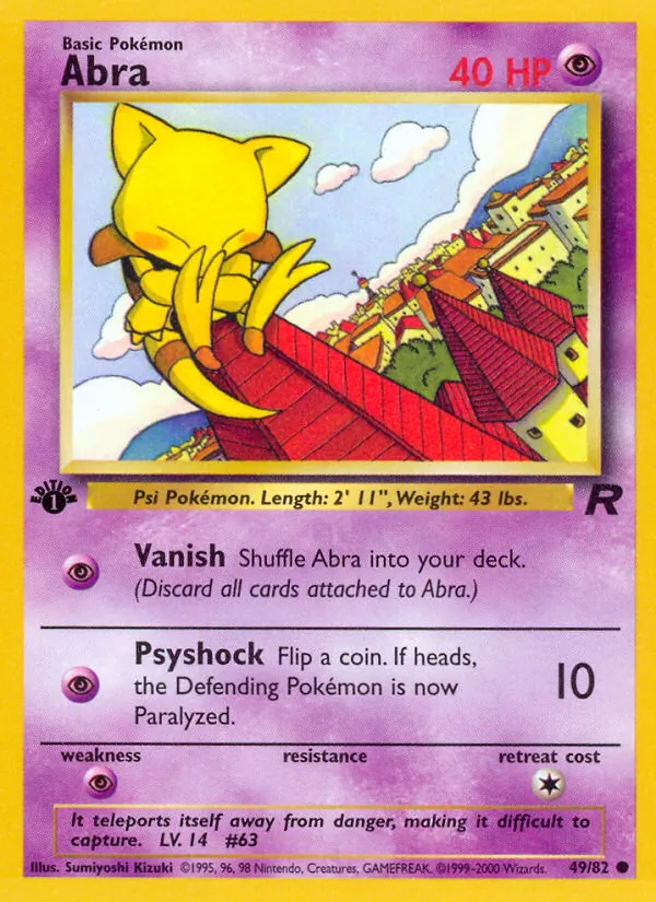 Abra #49 – Team Rocket card