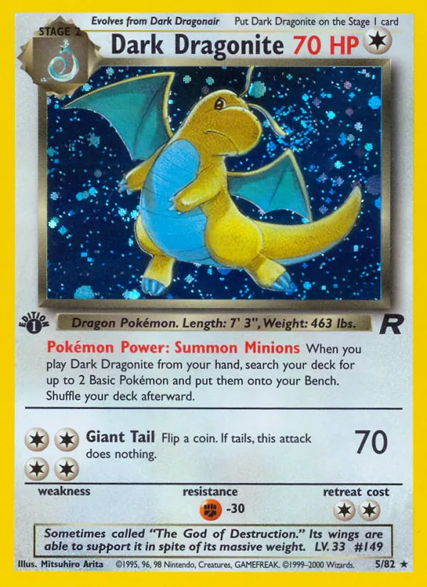Dark Dragonite #5 – Team Rocket card