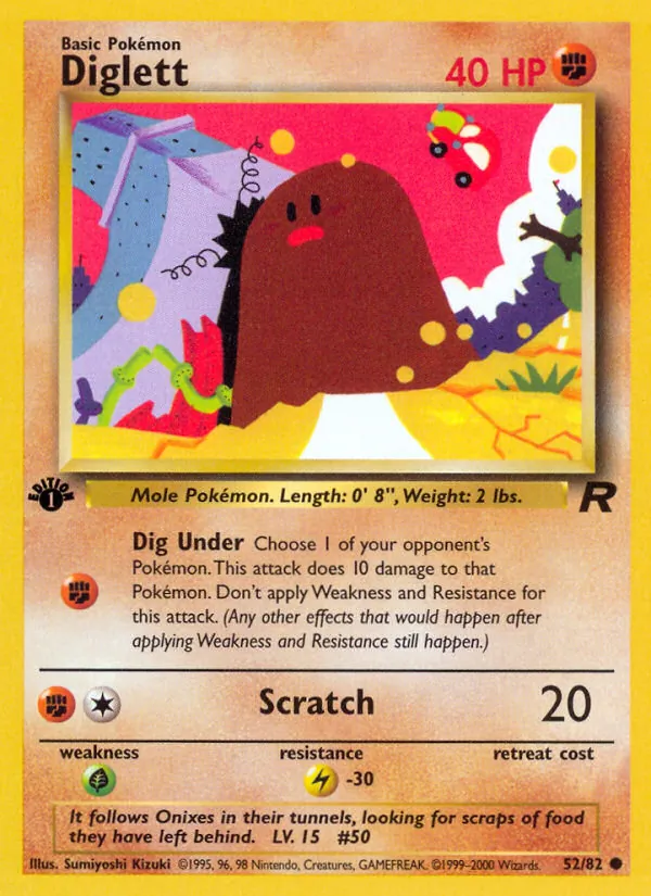 Diglett #52 – Team Rocket card