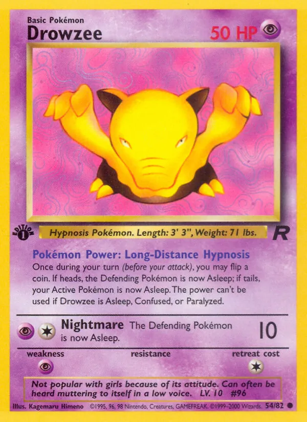 Drowzee #54 – Team Rocket card