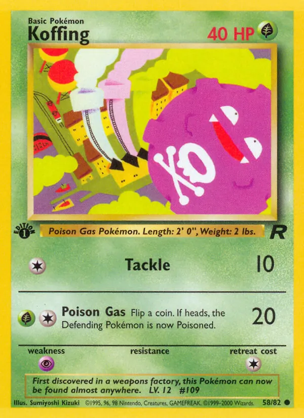 Koffing #58 – Team Rocket card