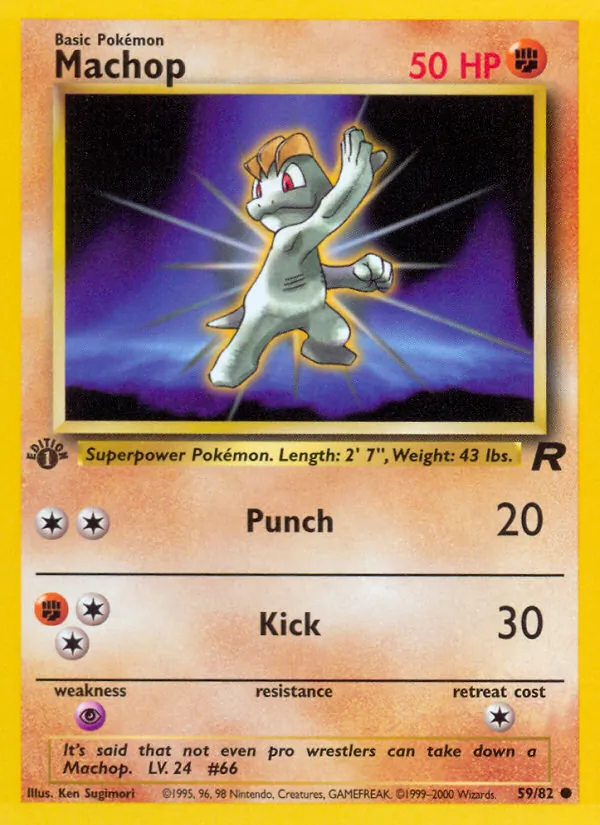 Machop #59 – Team Rocket card