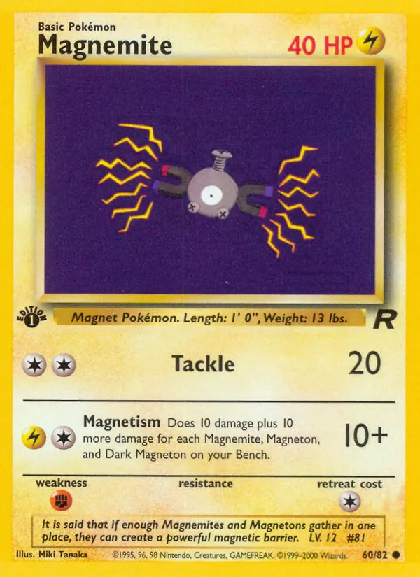 Magnemite #60 – Team Rocket card