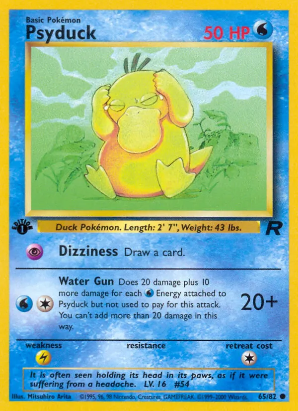 Psyduck #65 – Team Rocket card