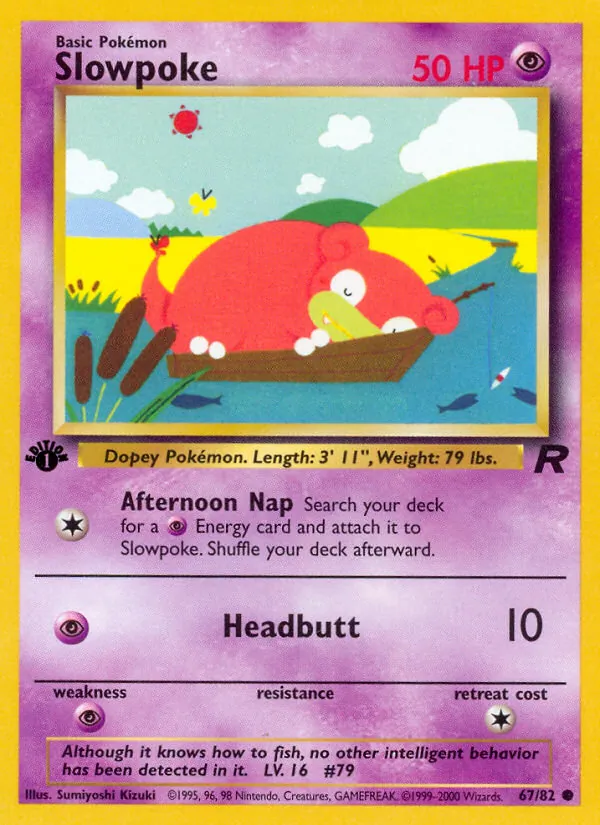 Slowpoke #67 – Team Rocket card