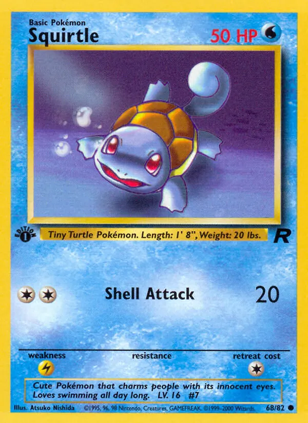 Squirtle #68 – Team Rocket card