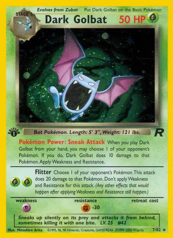 Dark Golbat #7 – Team Rocket card
