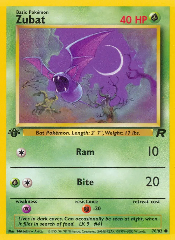 Zubat #70 – Team Rocket card