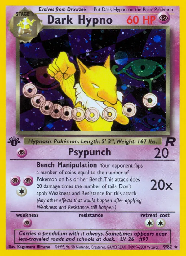 Dark Hypno #9 – Team Rocket card