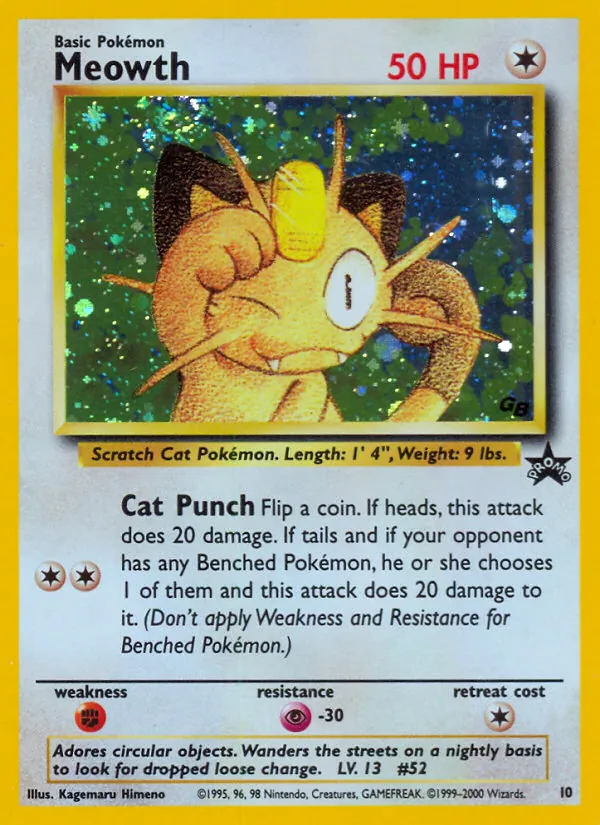 Meowth #10 – Wizards Black Star Promos card