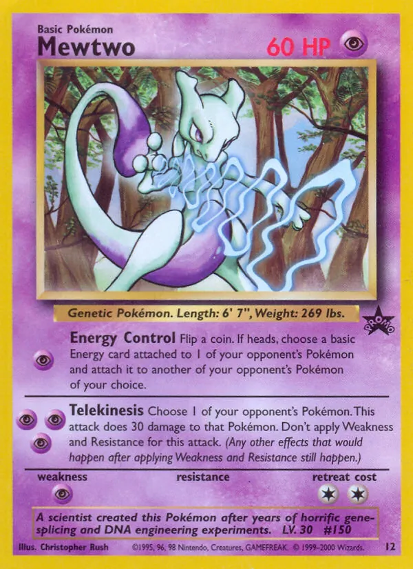 Mewtwo #12 – Wizards Black Star Promos card