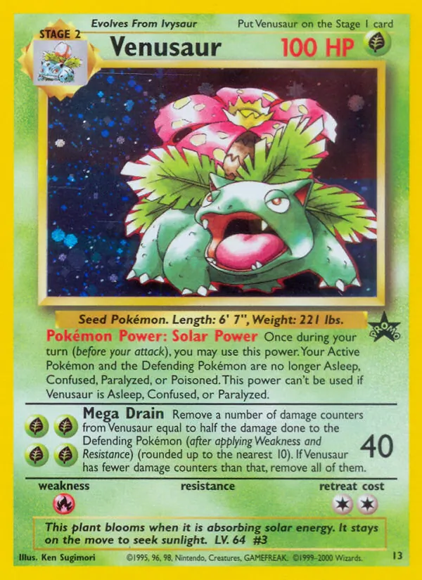 Venusaur #13 – Wizards Black Star Promos card