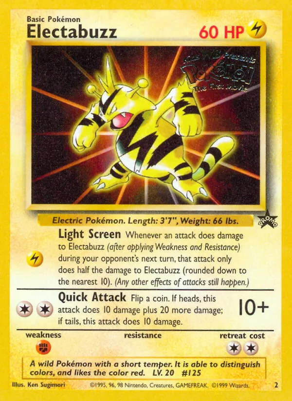 Electabuzz #2 – Wizards Black Star Promos card