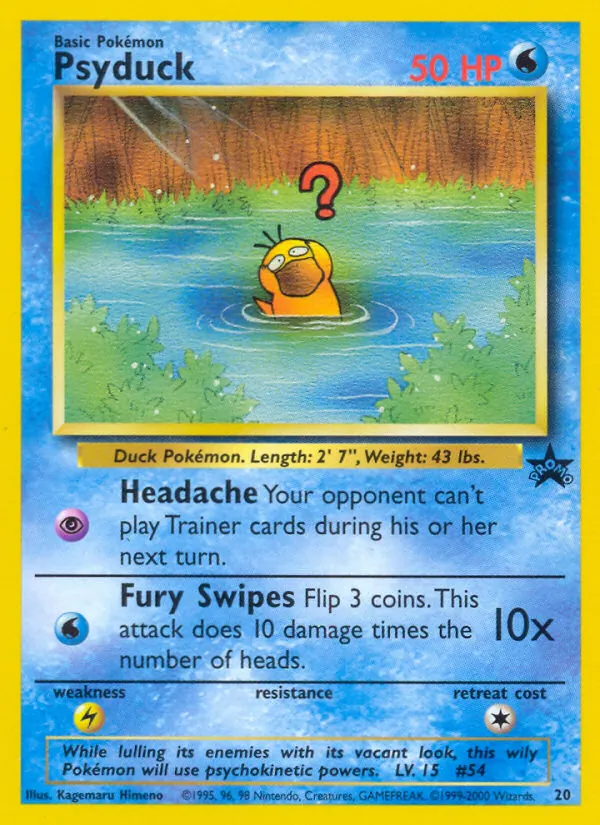 Psyduck #20 – Wizards Black Star Promos card