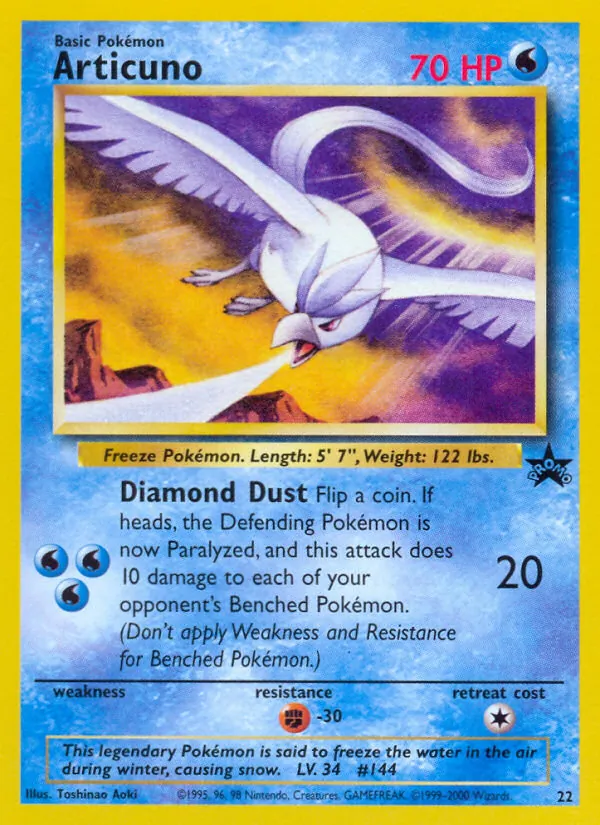 Articuno #22 – Wizards Black Star Promos card