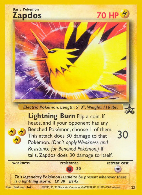 Zapdos #23 – Wizards Black Star Promos card