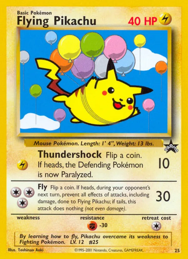 Flying Pikachu #25 – Wizards Black Star Promos card