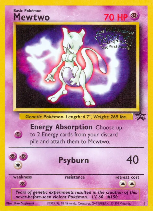 Mewtwo #3 – Wizards Black Star Promos card