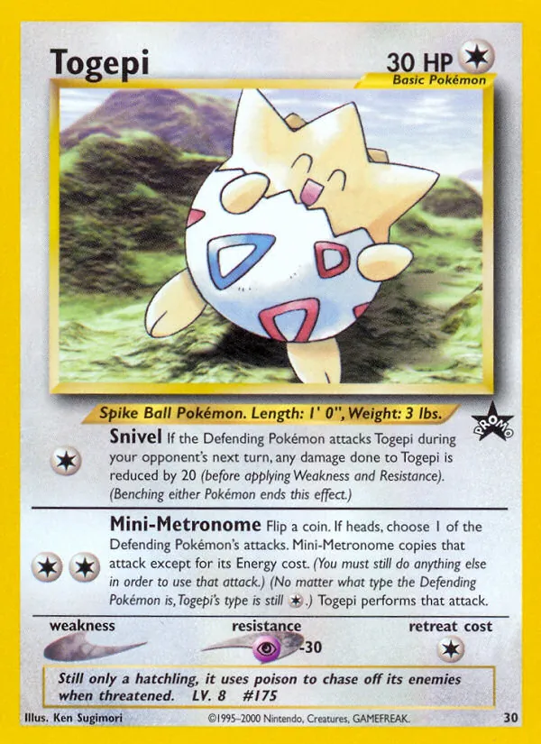 Togepi #30 – Wizards Black Star Promos card