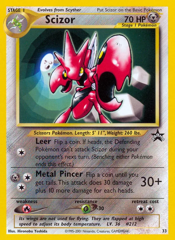 Scizor #33 – Wizards Black Star Promos card