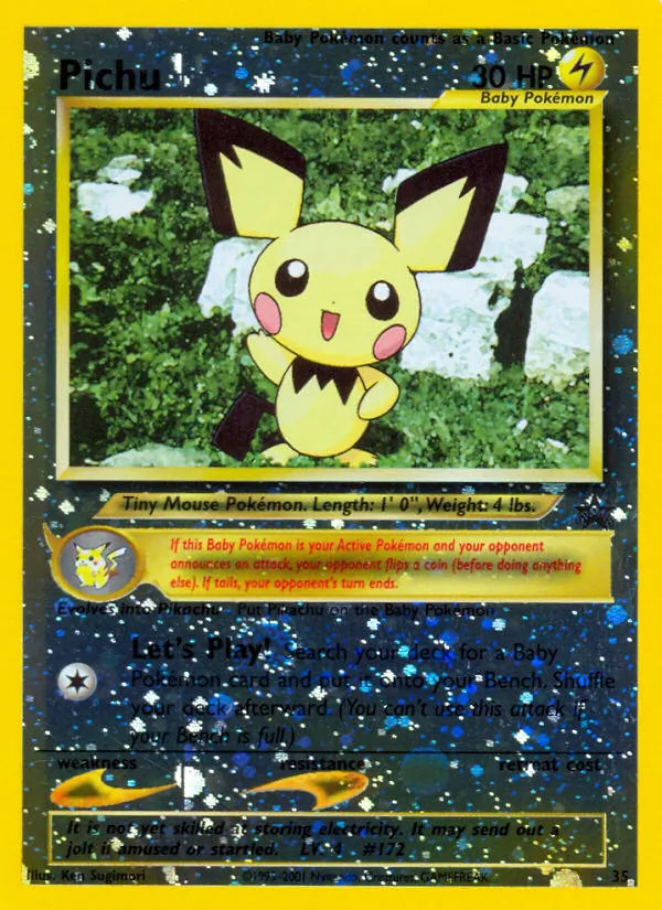 Pichu #35 – Wizards Black Star Promos card