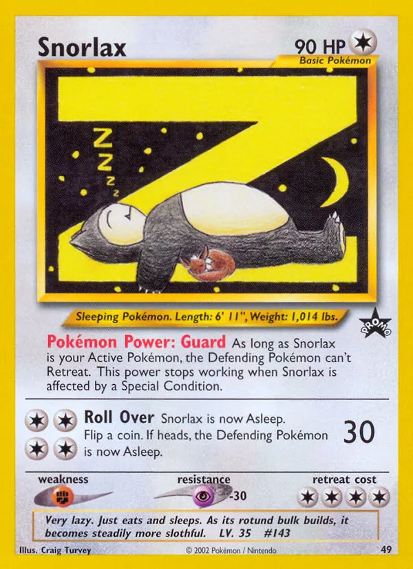 Snorlax #49 – Wizards Black Star Promos card