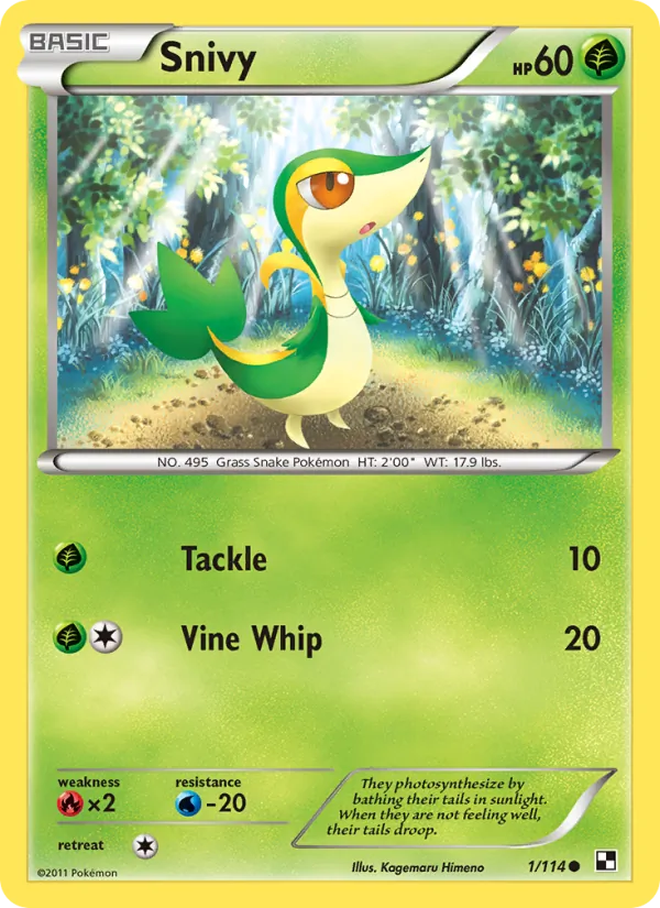 Snivy #1 – Black & White card