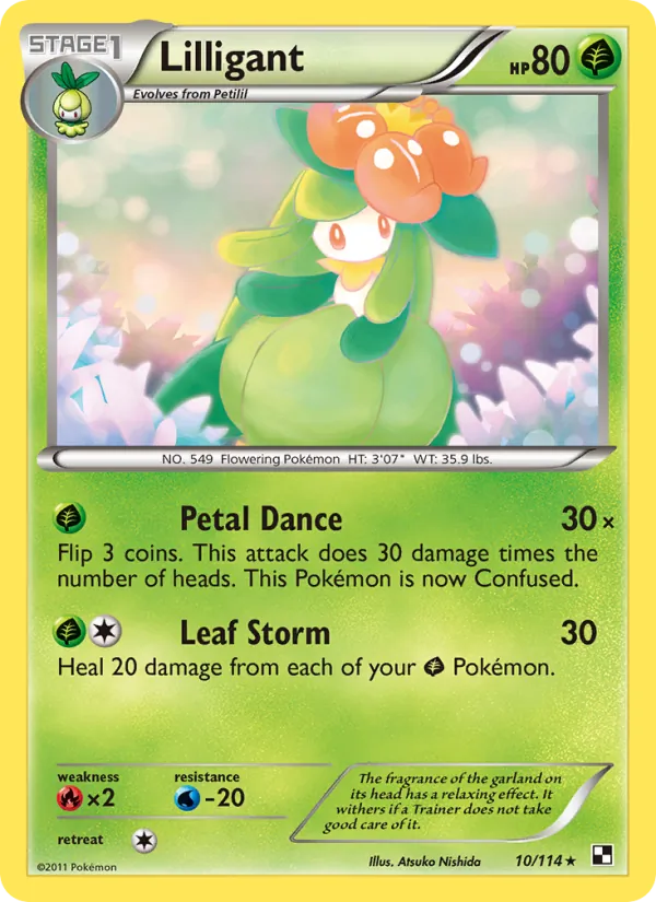 Lilligant #10 – Black & White card