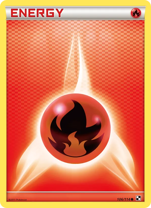 Fire Energy #106 – Black & White card