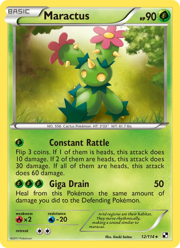 Maractus #12 – Black & White card